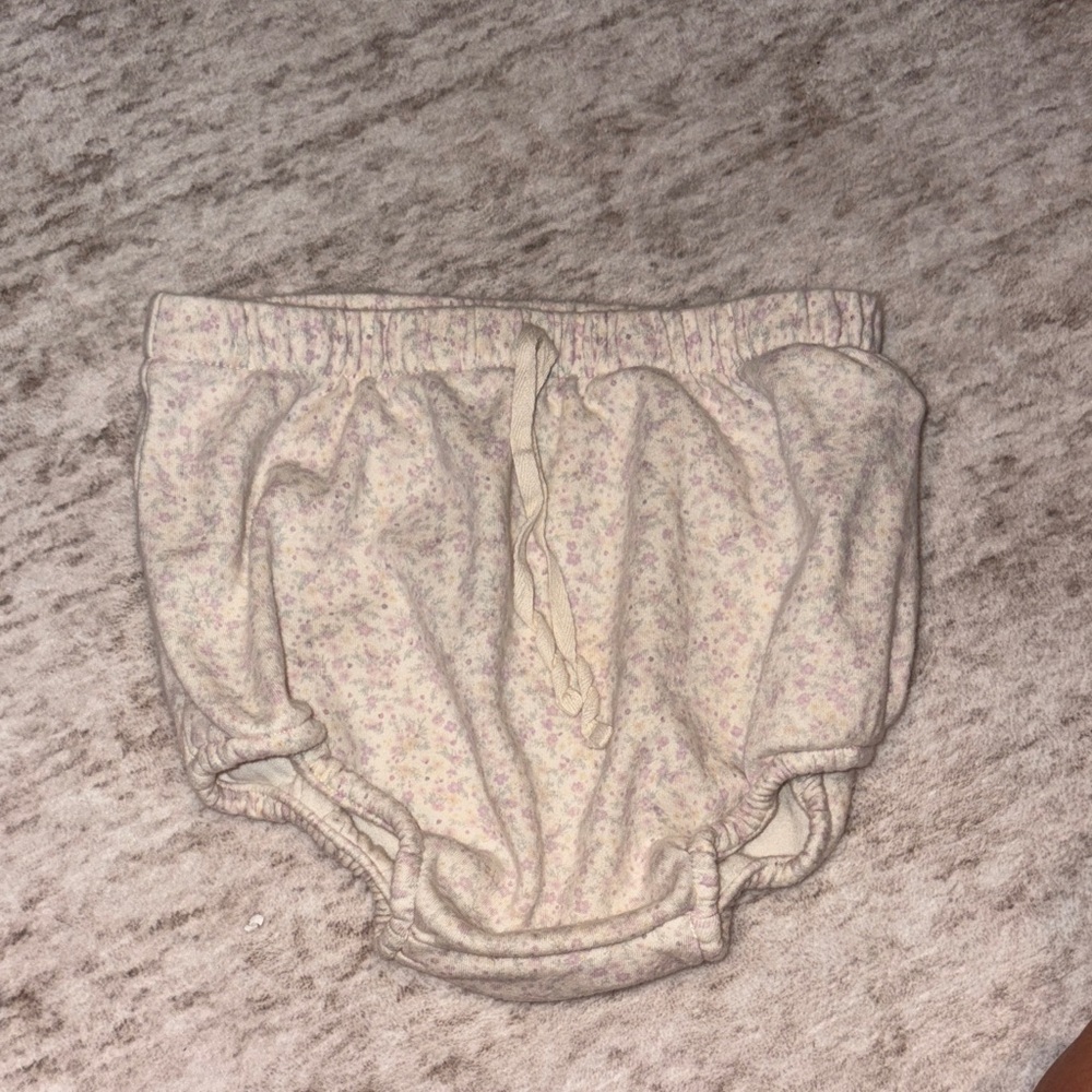 Jamie Kay Cream Floral Diaper Cover